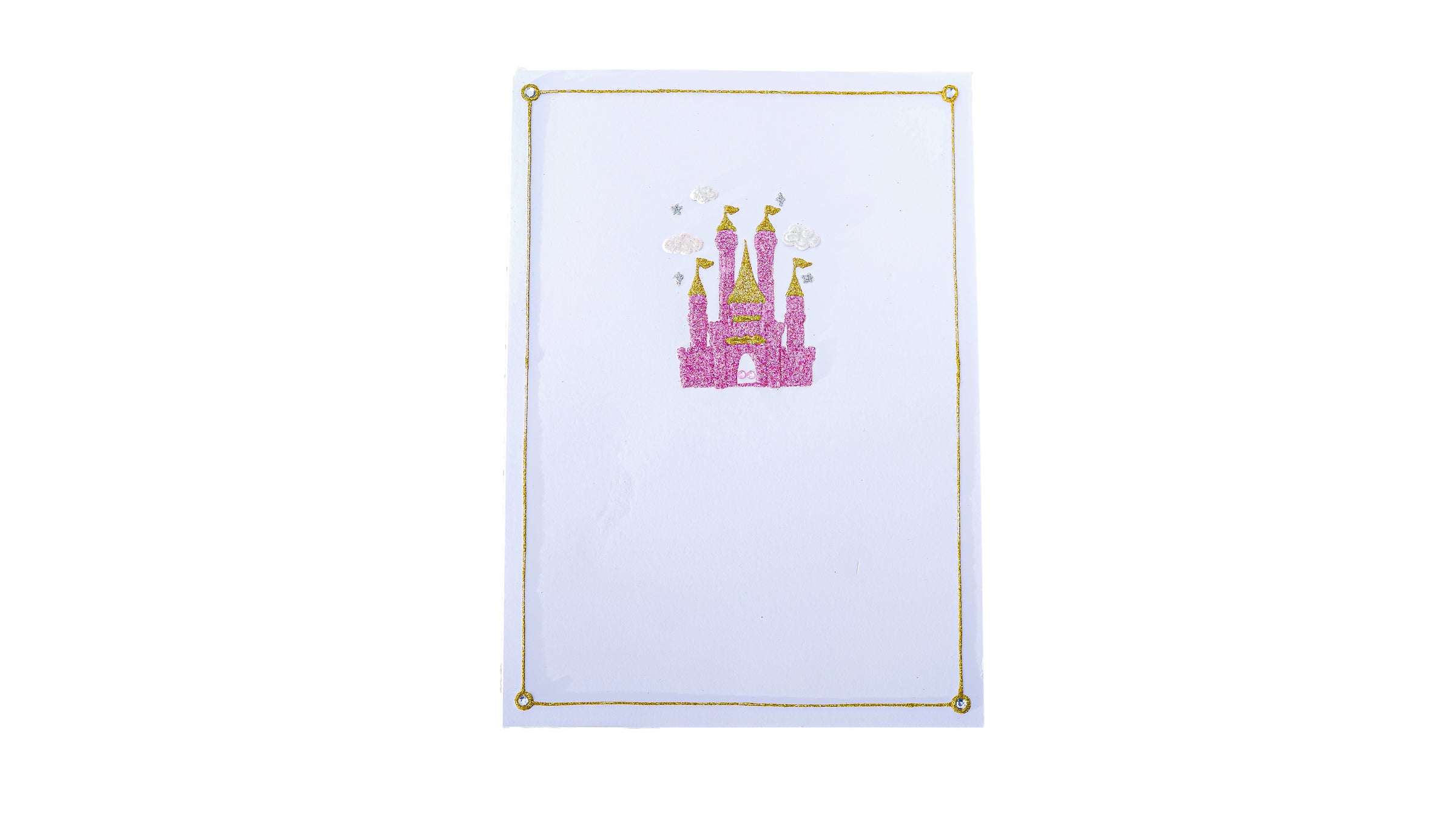 Enchanted Castle - Magical Pink Glitter Card