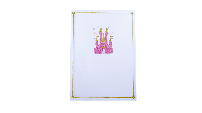 Enchanted Castle - Magical Pink Glitter Card