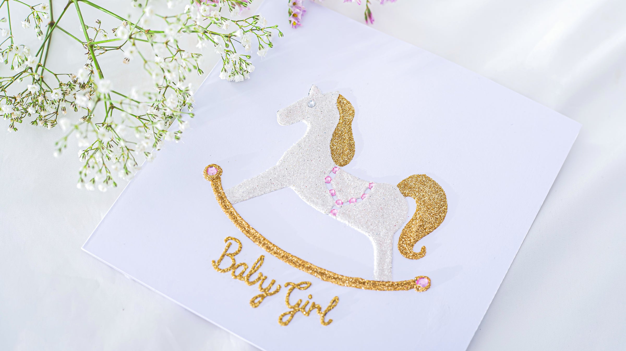 Rock-a-Bye Beauty - Personalised New Baby Card