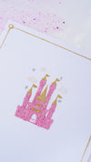 Enchanted Castle - Magical Pink Glitter Card